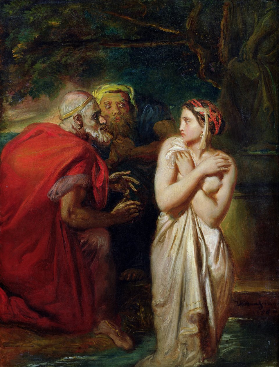 Susanna ja vanhimmat, 1856 tekijältä Théodore Chassériau