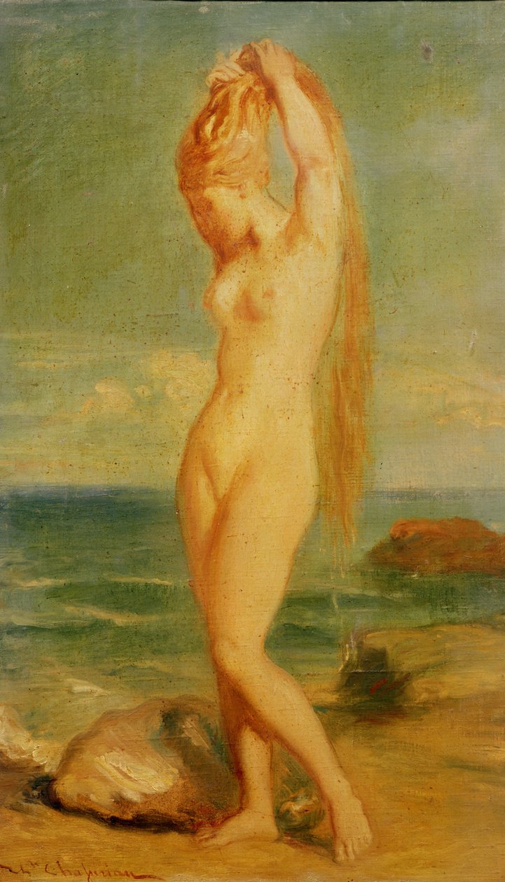 Venus kuvattu merimaisemassa (tutkimus), 1839 (öljy tutkimukselle) tekijältä Théodore Chassériau