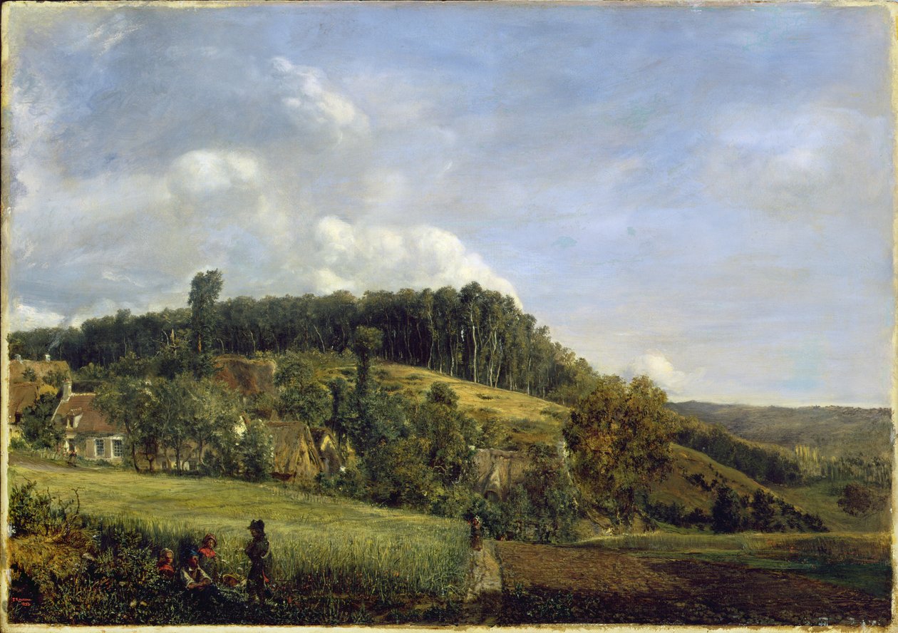 Forest Glade lähellä kylää, 1833 tekijältä Pierre Etienne Theodore Rousseau