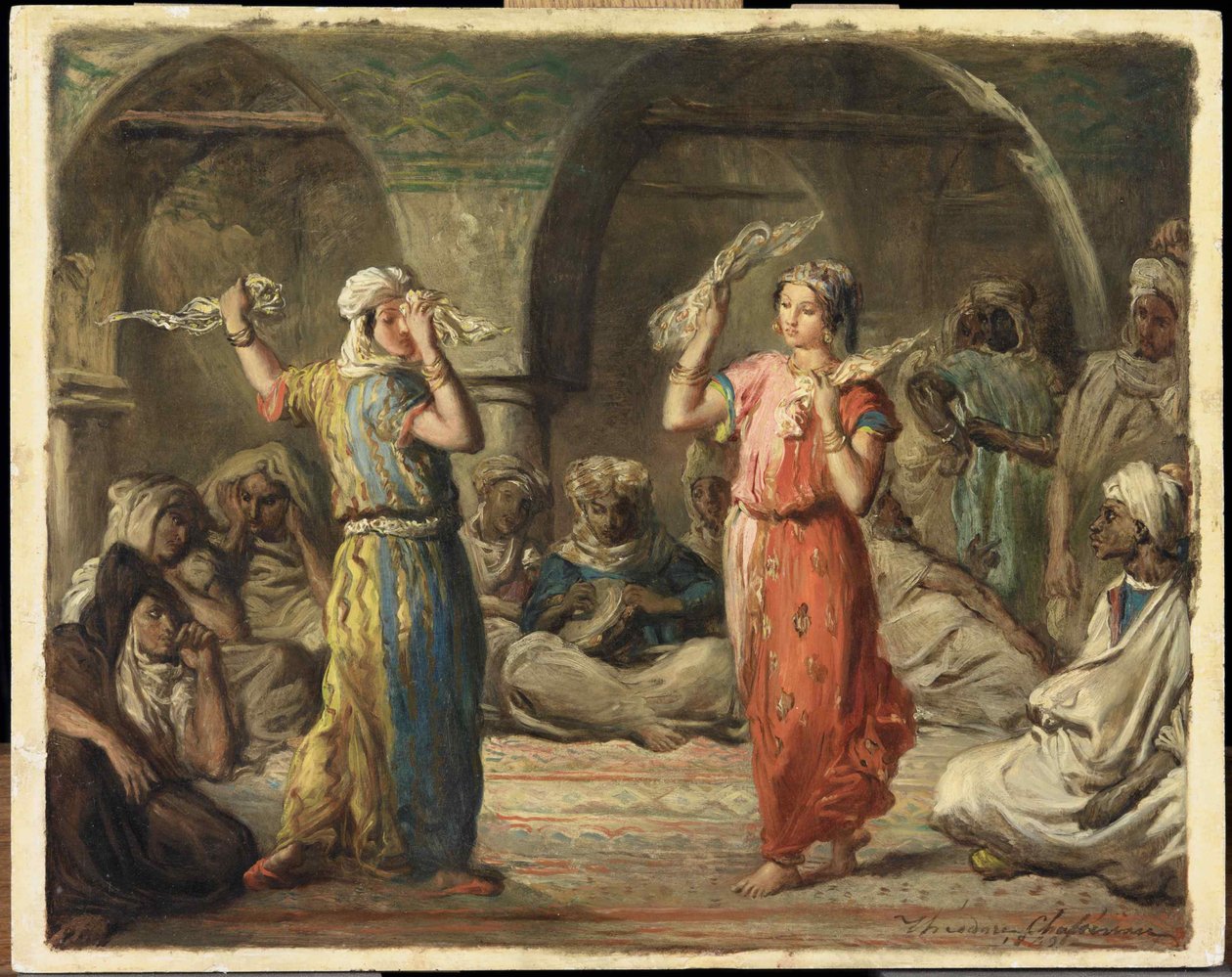 Algerialaiset tanssijat. Nenäliinatanssi, 1849. tekijältä Théodore Chassériau