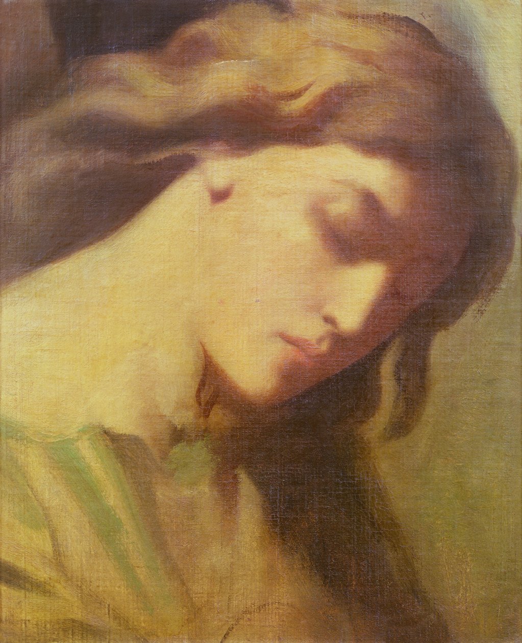 Enkeli, tutkimus Öljymäelle, 1840 tekijältä Théodore Chassériau