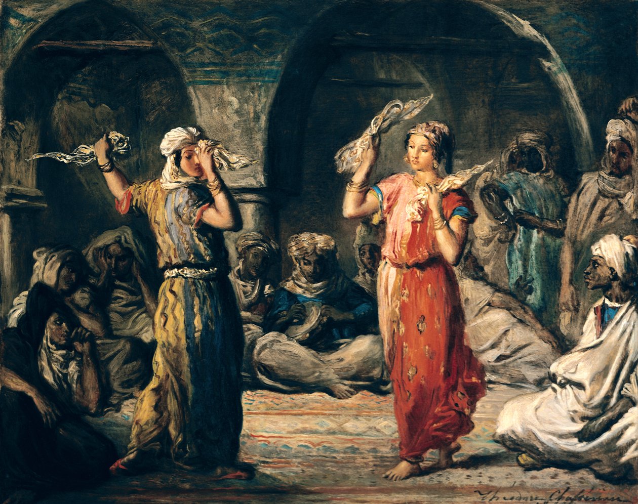 Nenäliinojen tanssi, 1849 tekijältä Théodore Chassériau