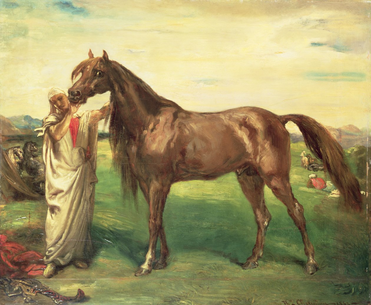 Hadji, arabialainen ori, 1853 tekijältä Théodore Chassériau