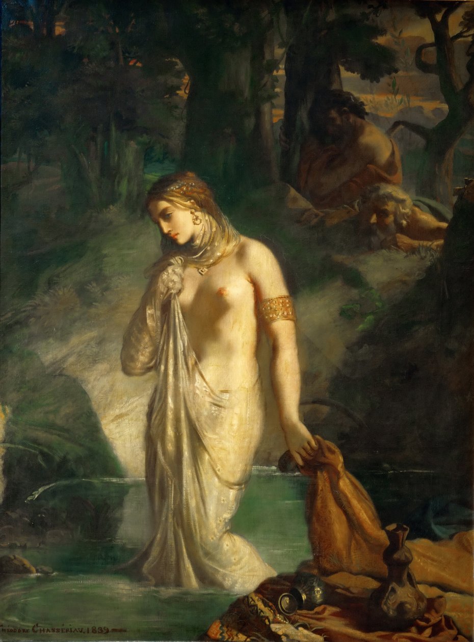 Susanna kylpylässään tekijältä Théodore Chassériau