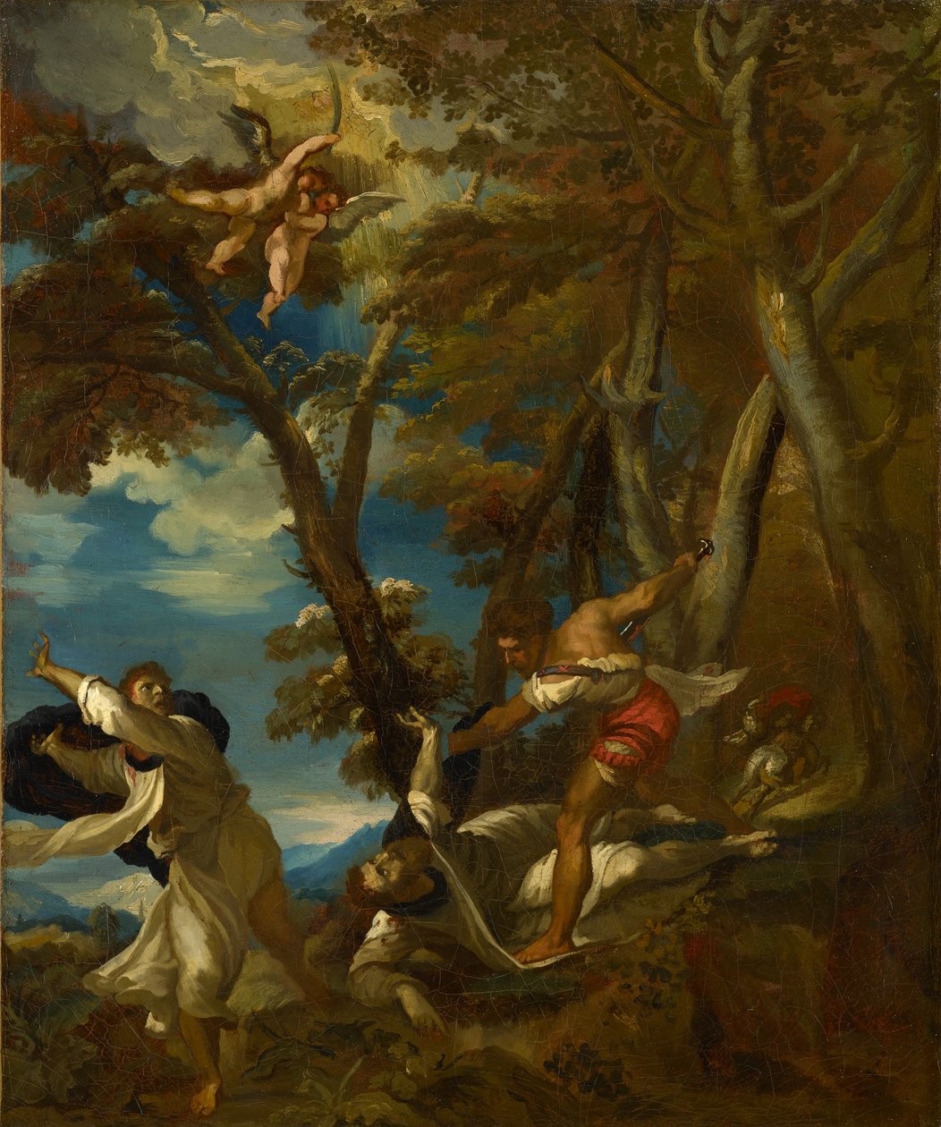 Pyhän Pietarin marttyyrikuolema (Tizianuksen mukaan) tekijältä Theodore Gericault