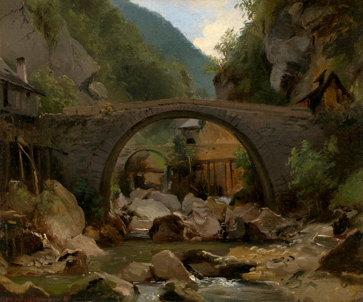 Vuorivirta Auvergnessa tekijältä Pierre Etienne Theodore Rousseau