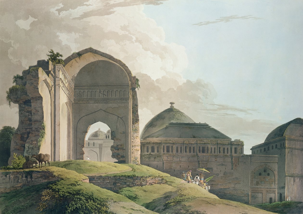 Madurain palatsin rauniot, 1798 tekijältä Thomas und William Daniell