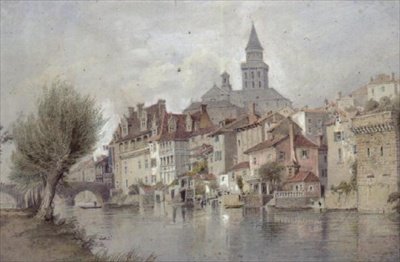 Perigeaux saarella, Basses-Pyreneet tekijältä Thomas Allom