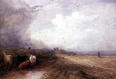 Maisema, karjan kanssa, 1800-luku tekijältä Thomas Baker