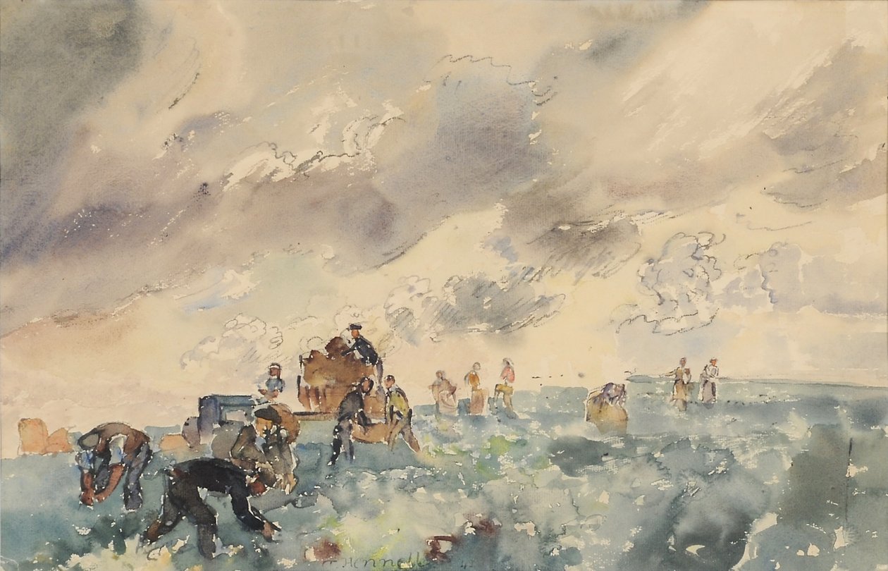 Perunanpoimijat, 1941 (wc paperilla) tekijältä Thomas Barclay Hennell
