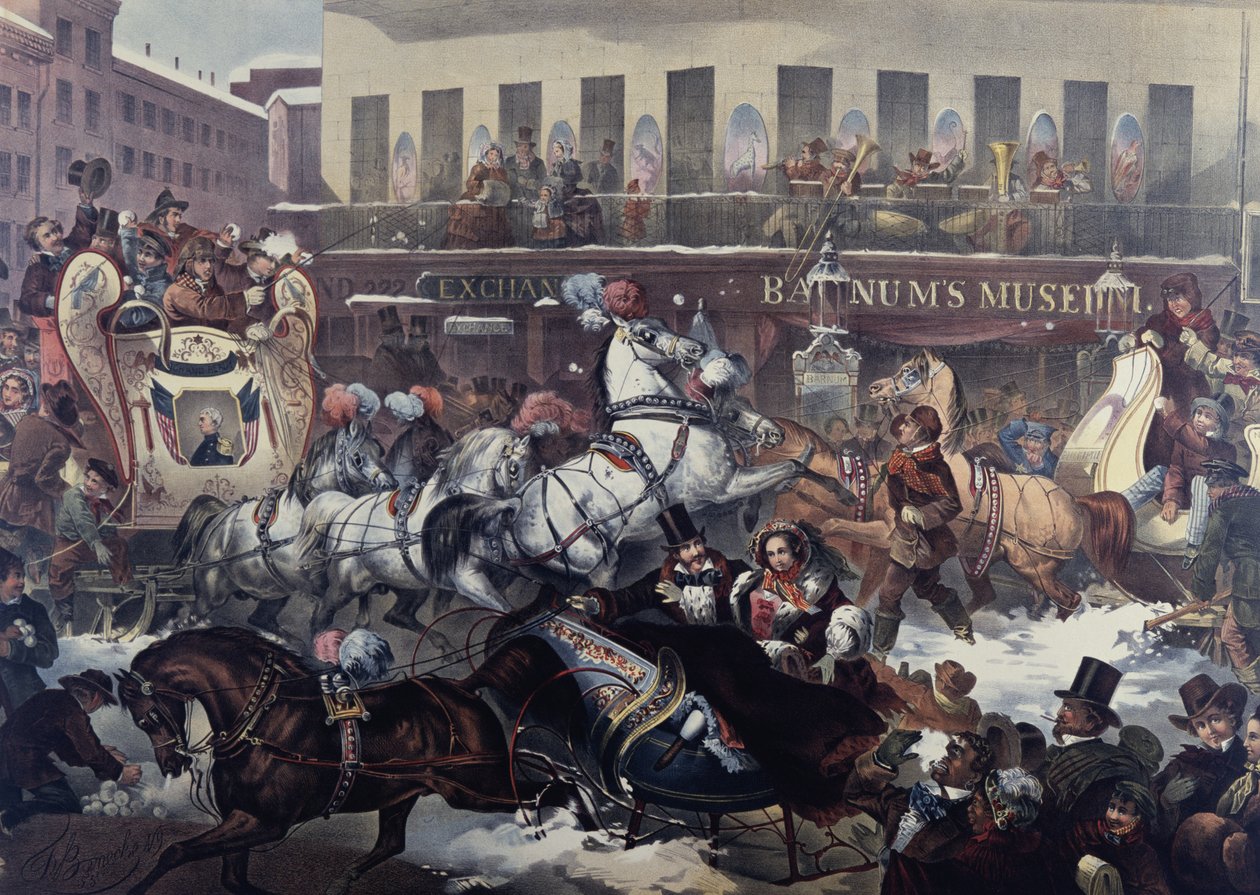 Kelkkailu New Yorkissa 1855 tekijältä Thomas Benecke