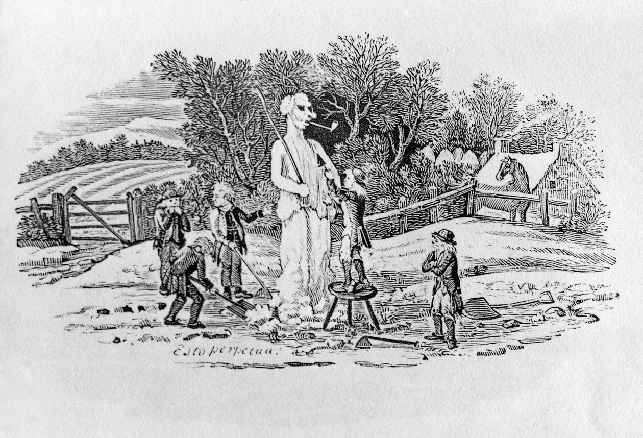 Huonekalut ja erilaiset esineet 1100- ja 1300-luvuilta tekijältä Thomas Bewick