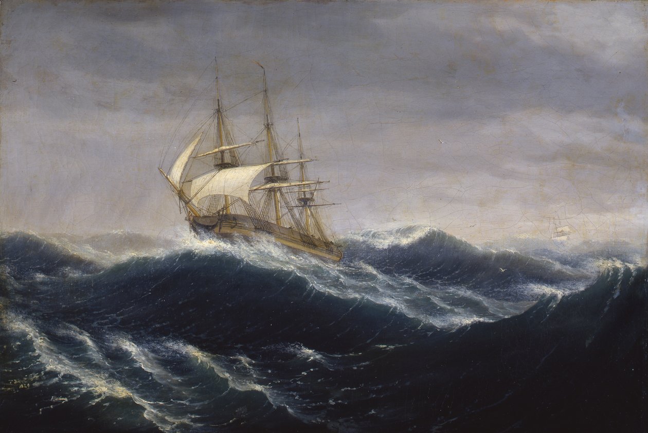 Laiva Ohio, 1829 tekijältä Thomas Birch