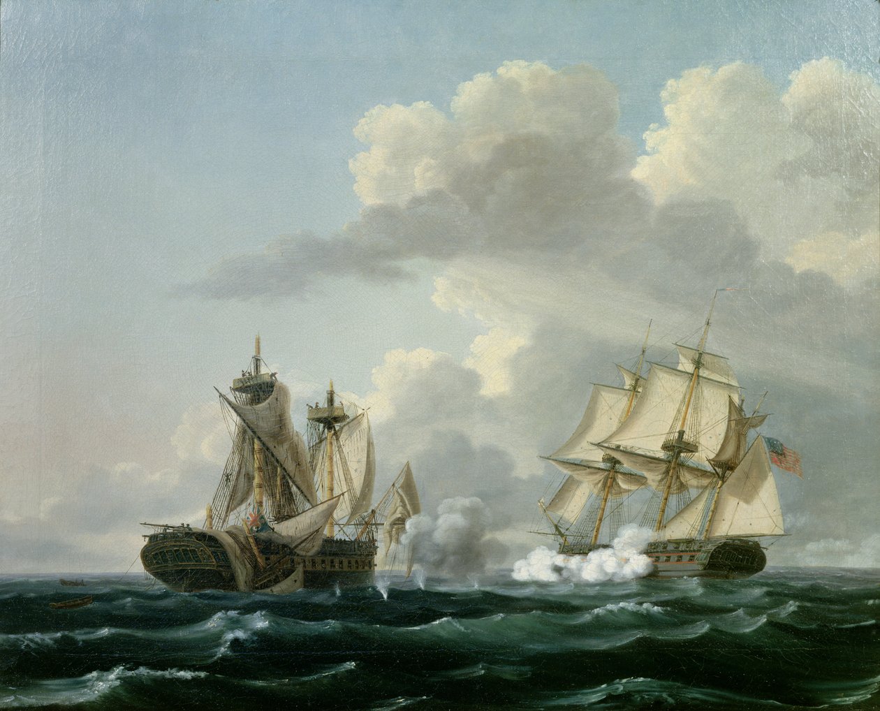 USS United States ja HMS Macedonian 25. lokakuuta 1812 tekijältä Thomas Birch