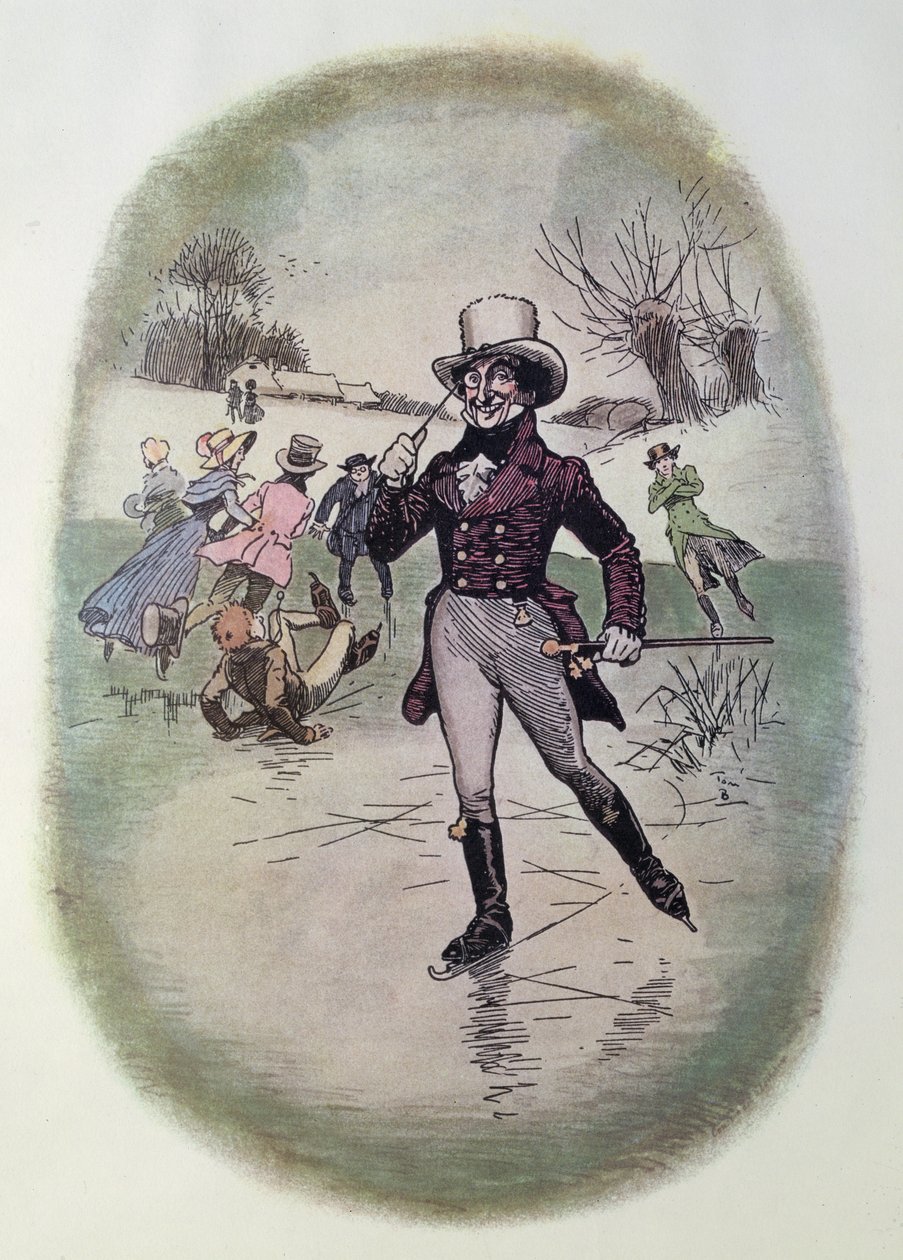 Luistelu, 1820 tekijältä Thomas Brown
