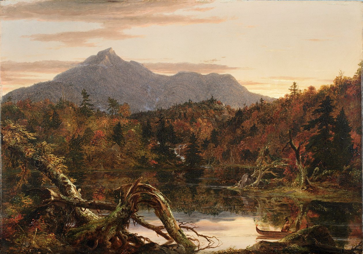 Syksyinen hämärä, näkymä Corway Peakille, 1834 tekijältä Thomas Cole