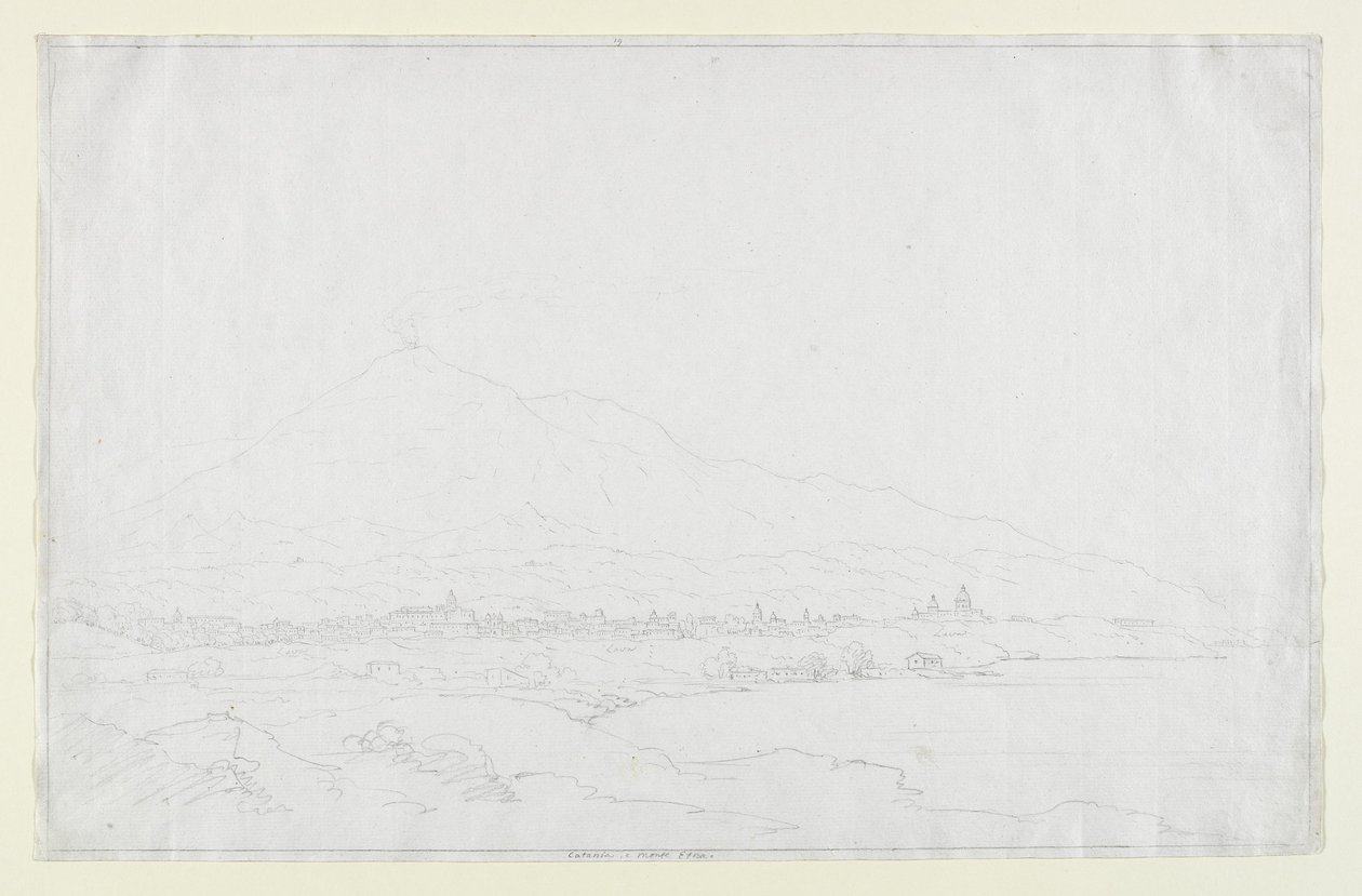 Catania ja Etna, Sisilia, noin 1832 tekijältä Thomas Cole