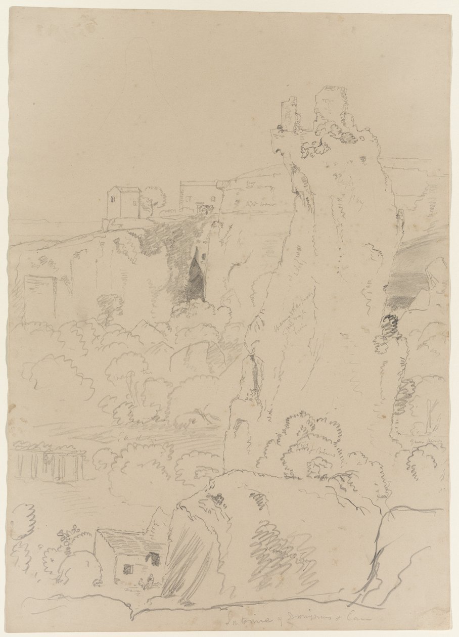 Dionysoksen korva Latomia del Paradisossa, Syrakusassa, Sisiliassa, 1842. tekijältä Thomas Cole