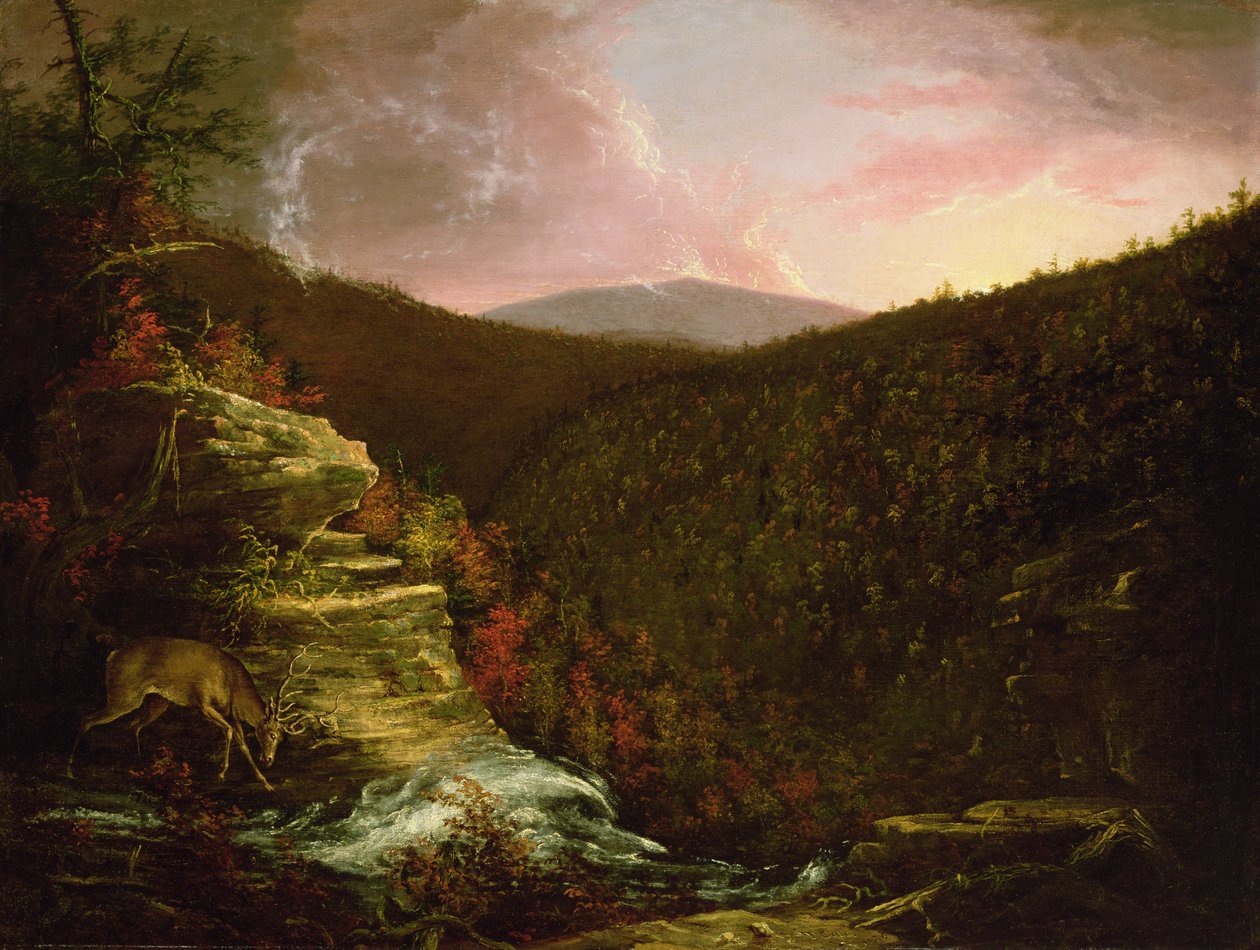 Kaaterskill Fallsin huipulta, 1826 tekijältä Thomas Cole