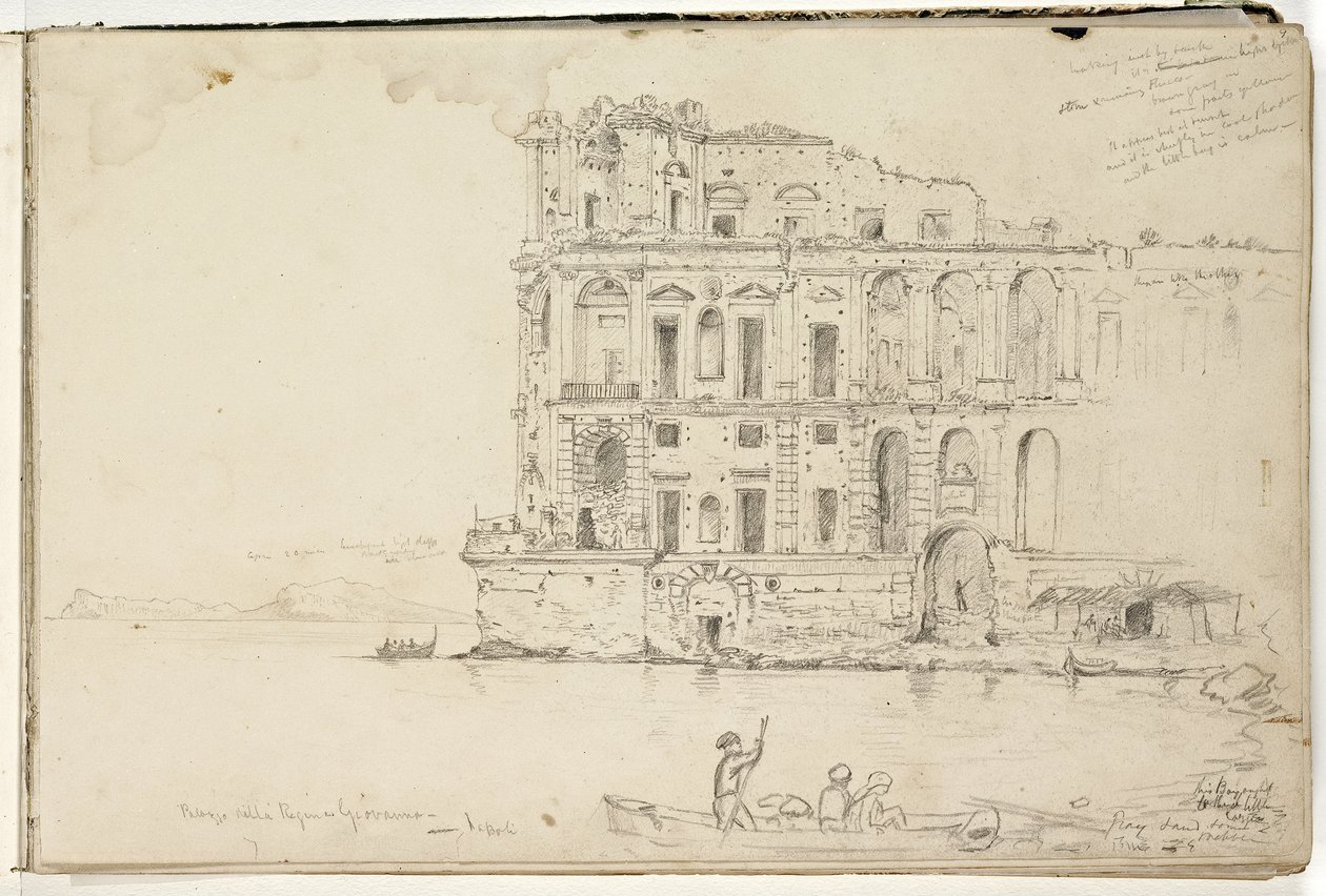 Palazzo della Regina Giovanna, Napoli, noin 1832 tekijältä Thomas Cole