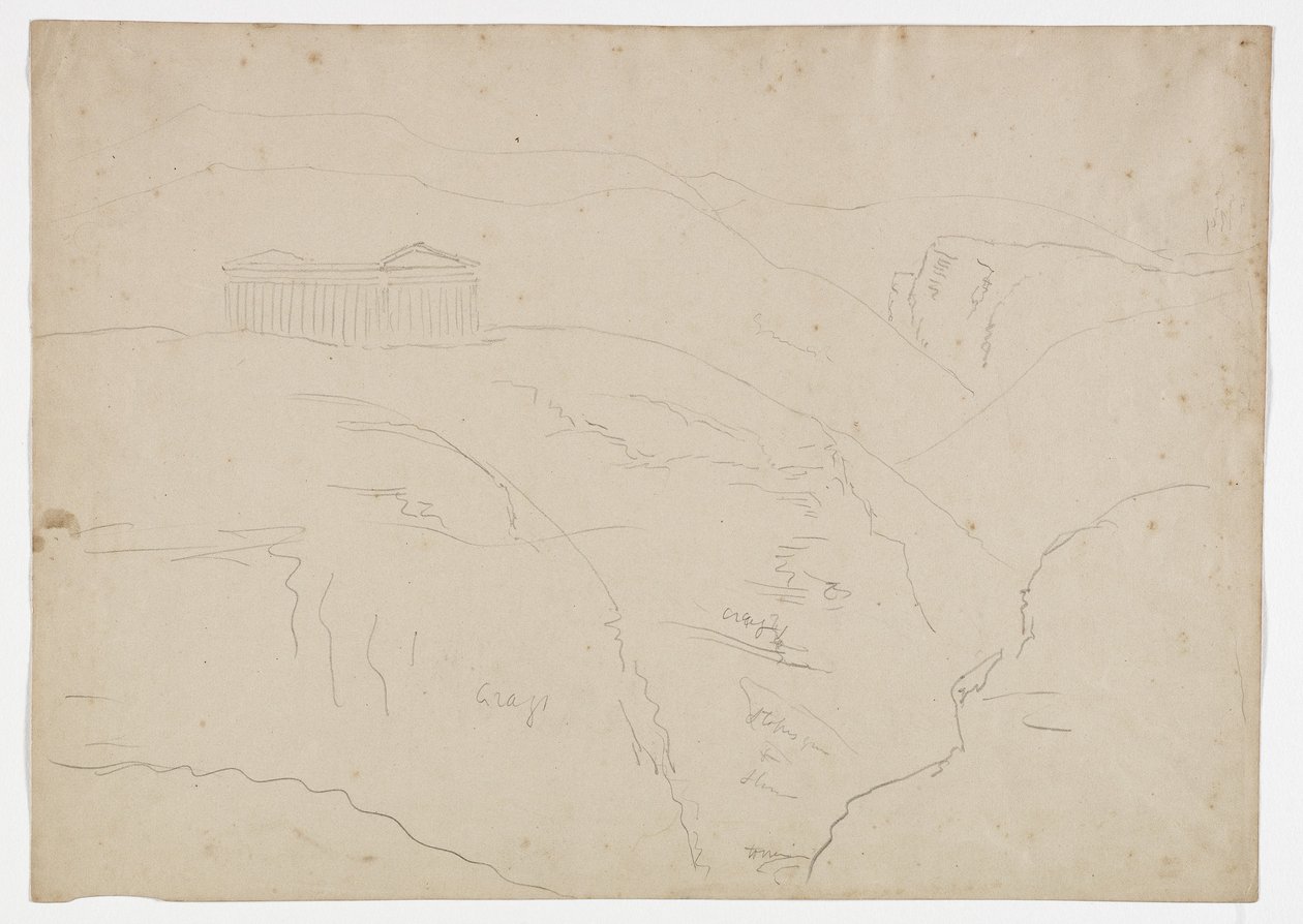 Segestan temppeli, Sisilia, 1842 tekijältä Thomas Cole
