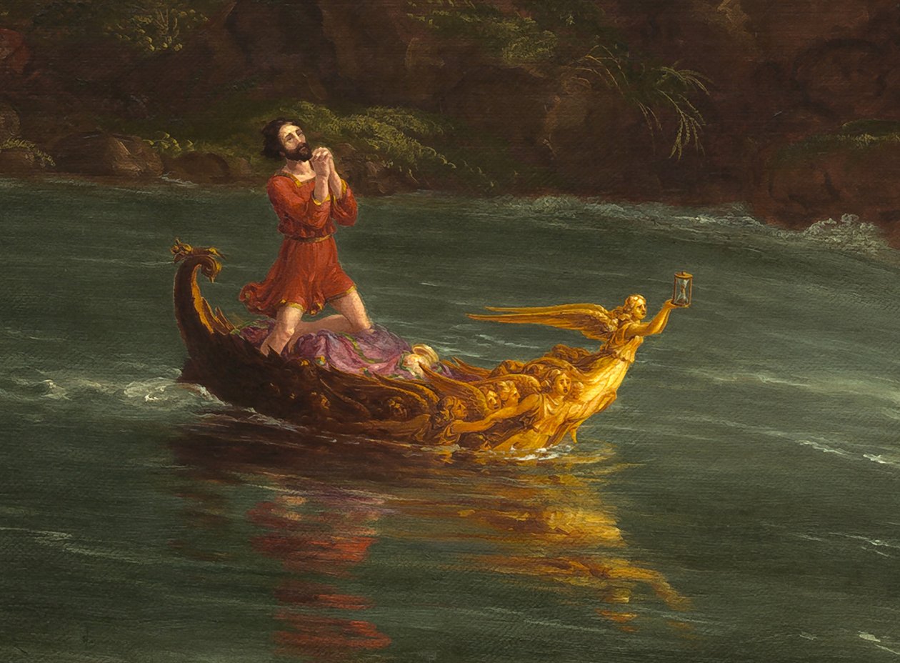 Elämän matka: Miehuus (yksityiskohta) 1842 tekijältä Thomas Cole
