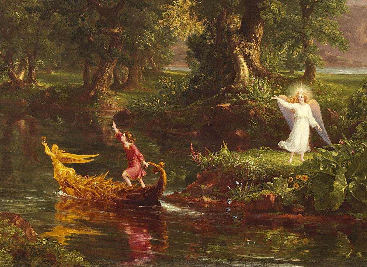 Elämän matka: Nuoruus (yksityiskohta) 1842 tekijältä Thomas Cole