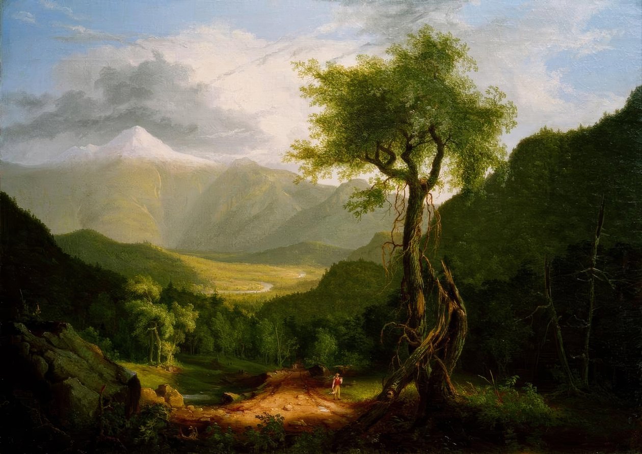 Näkymä Valkoisilla vuorilla tekijältä Thomas Cole