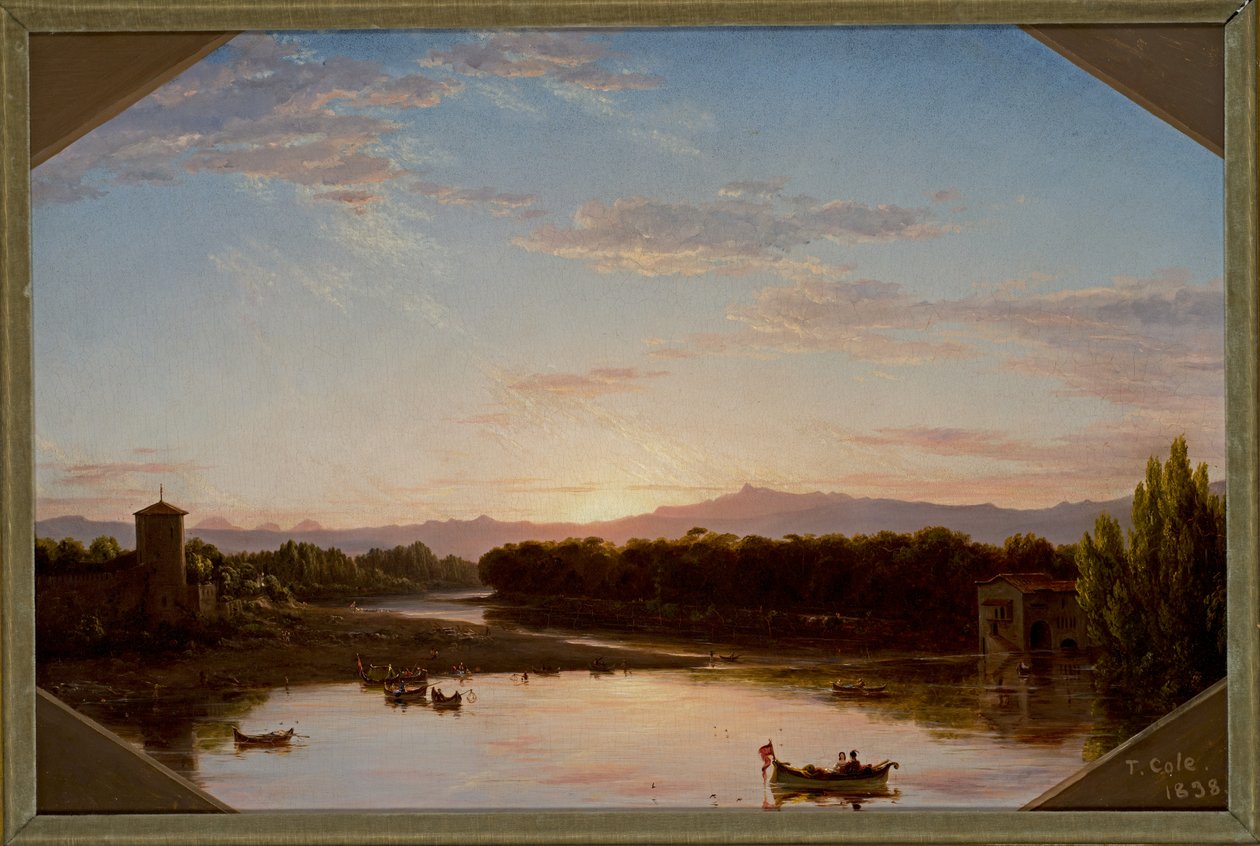 Näkymä Arno-joelle, 1838 tekijältä Thomas Cole