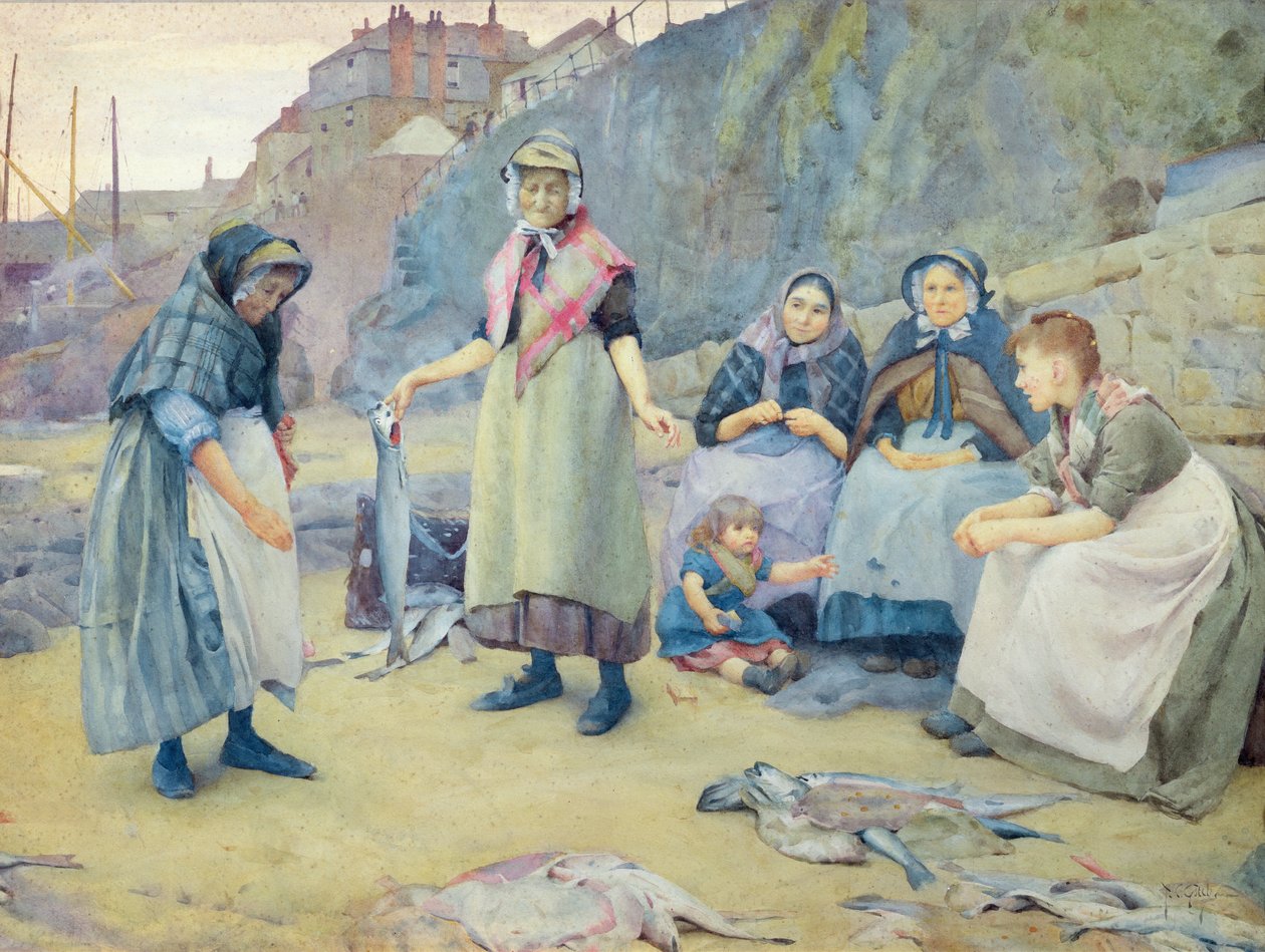 Näytetään kala, 1891 tekijältä Thomas Cooper Gotch