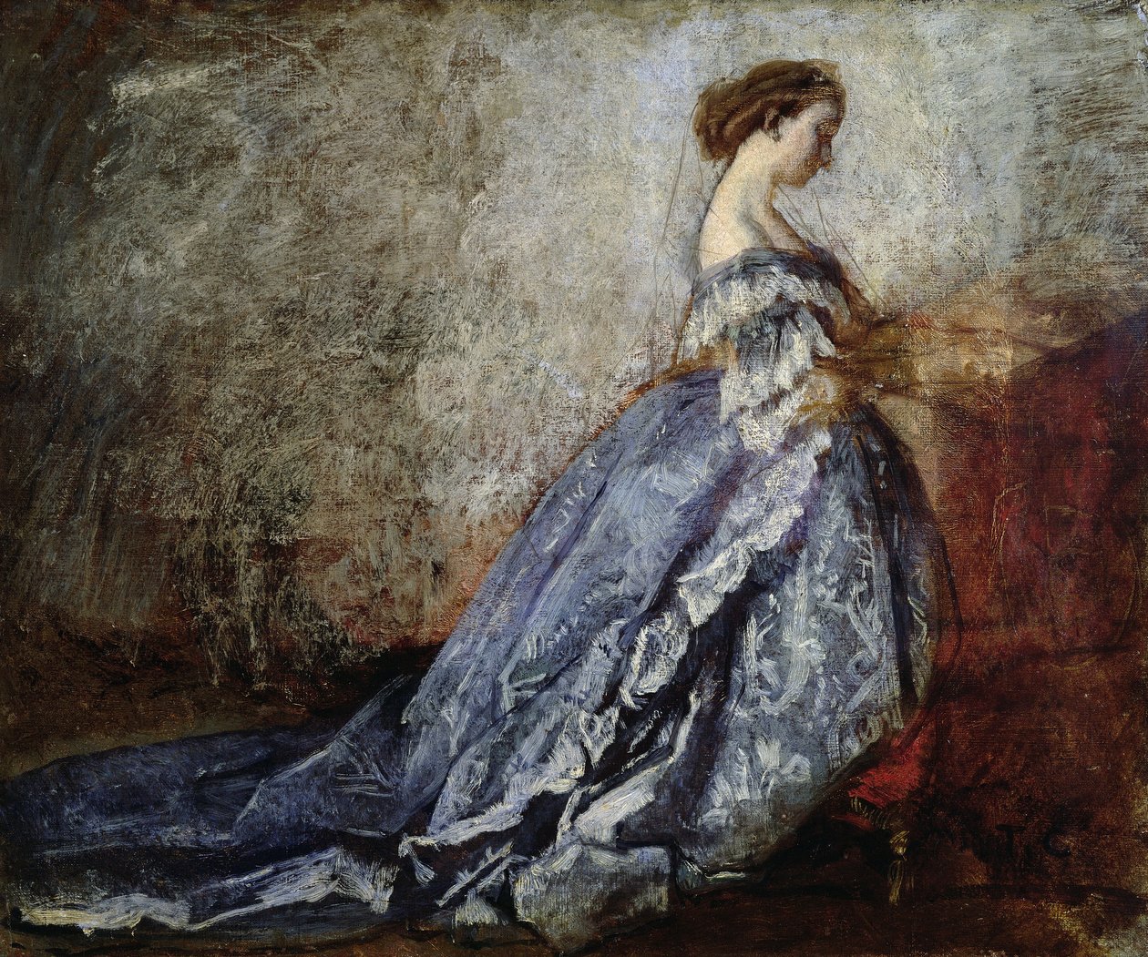 Ranskan keisarinna Eugenien muotokuva (1826-1920) tekijältä Thomas Couture