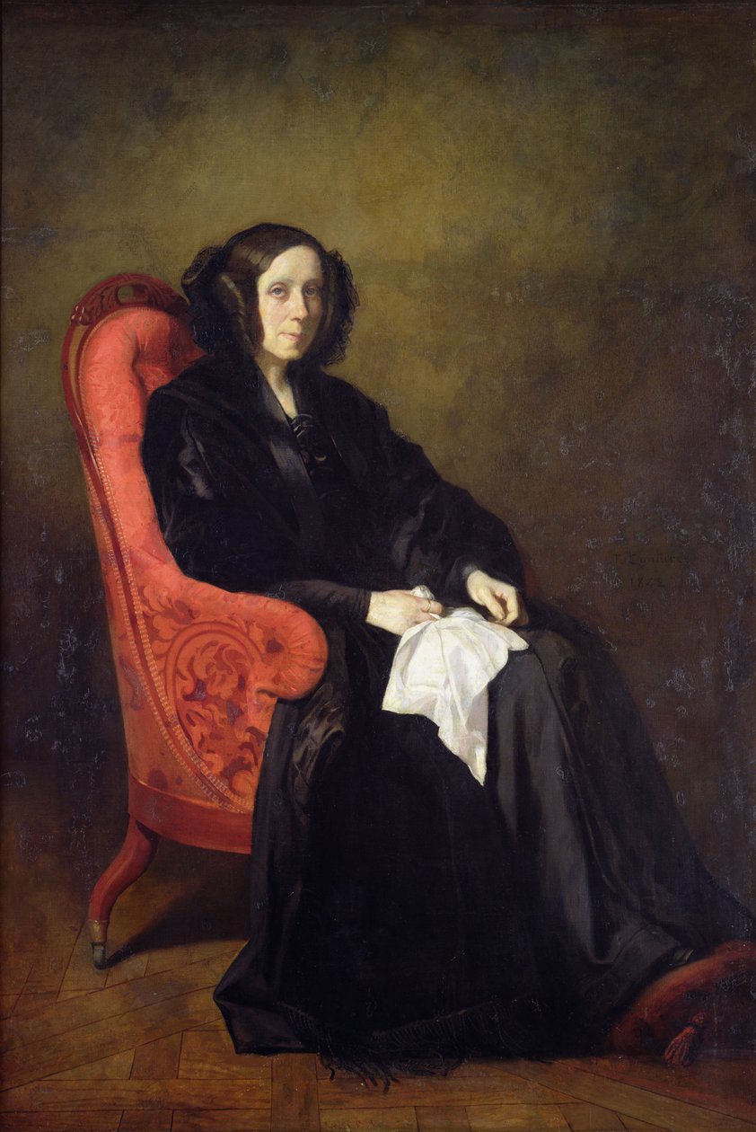 Madame Poullain-Dumesnilin muotokuva, 1842 tekijältä Thomas Couture