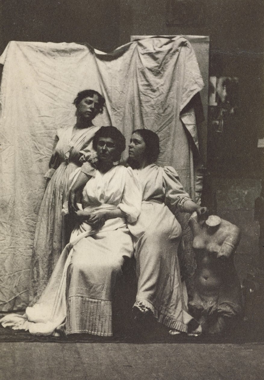 Cook Cousins klassisissa puvuissa Eakins Chestnut Street Studiossa, n. 1892 (platinaprintti) tekijältä Thomas Eakins