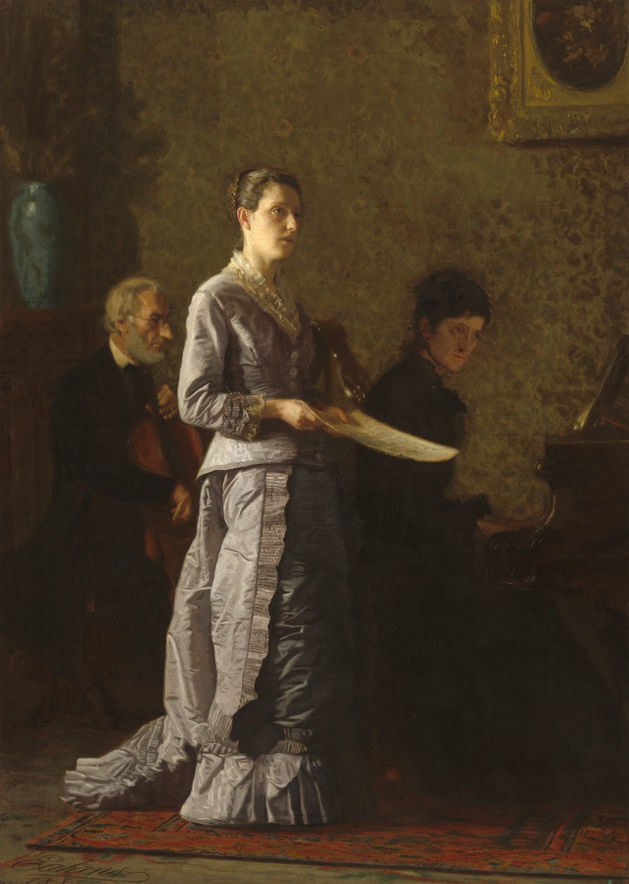 Laulamassa säälittävää laulua, 1881 tekijältä Thomas Eakins