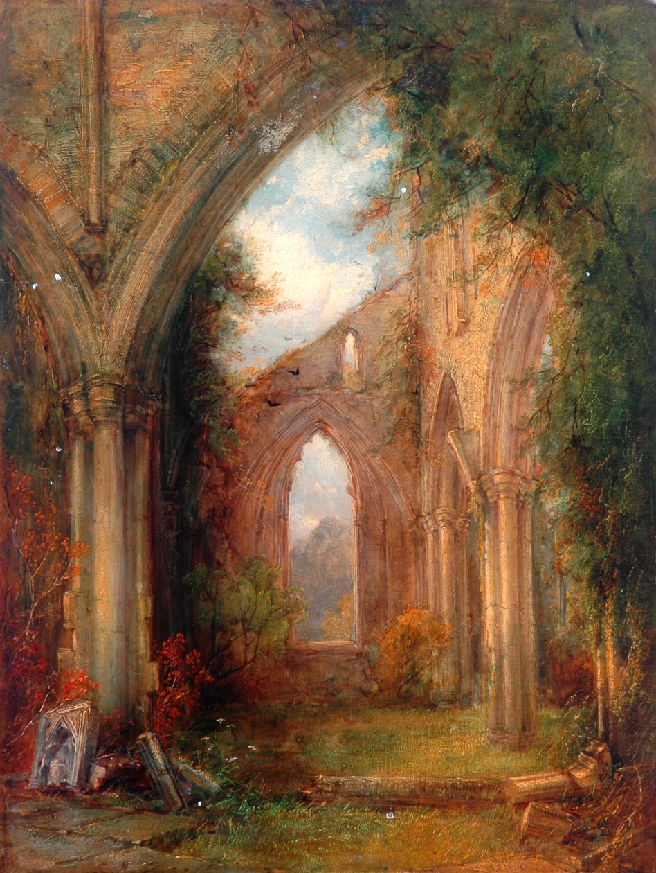 Osa Tintern Abbeyn raunioista tekijältä Thomas Creswick