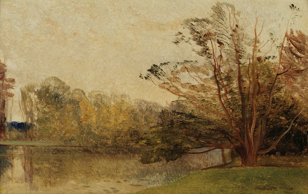 Näkymä Painshill Parkissa, Surreyssa tekijältä Thomas Creswick