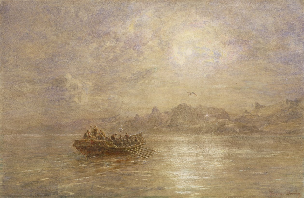 Vuoden 1880 ohittaminen (wc, vartaloväri paperilla) tekijältä Thomas Danby