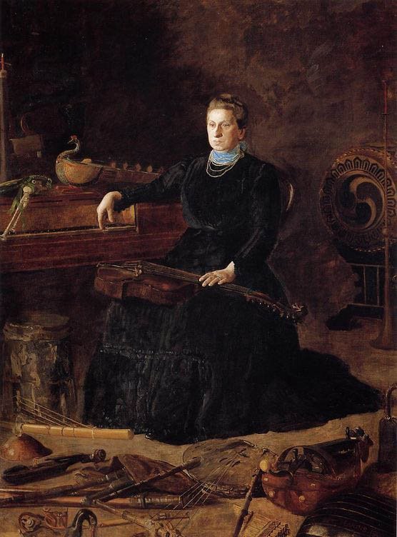 Vanhan musiikin muotokuva Sarah Sagehorn Frishmuthista tekijältä Thomas Eakins