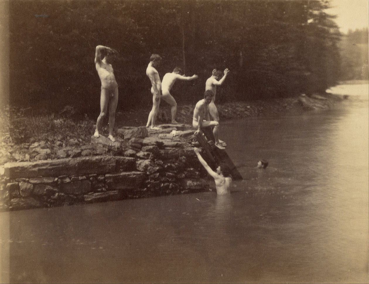 Eakinssin opiskelijat uimareiässä tekijältä Thomas Eakins