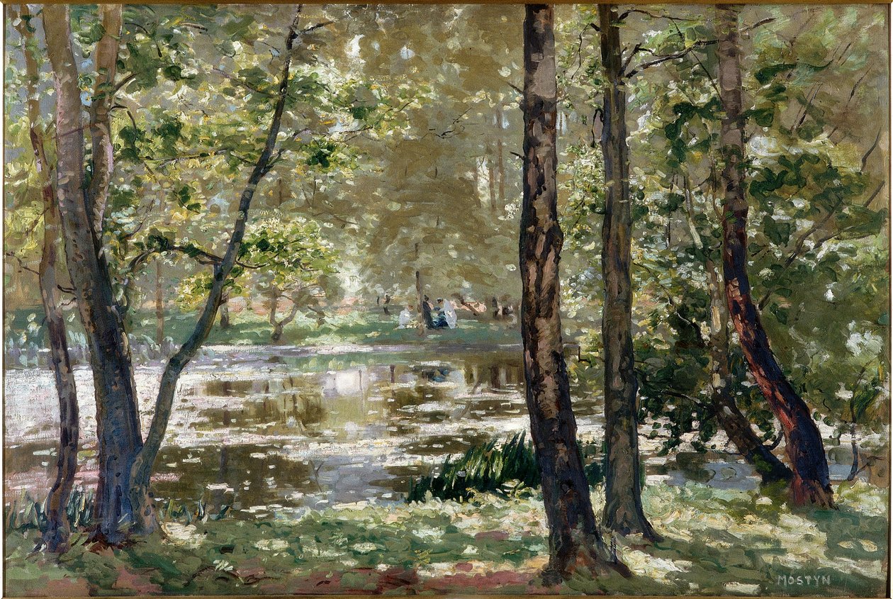Auringonvalo, Burnham Beeches tekijältä Thomas Edwin Mostyn