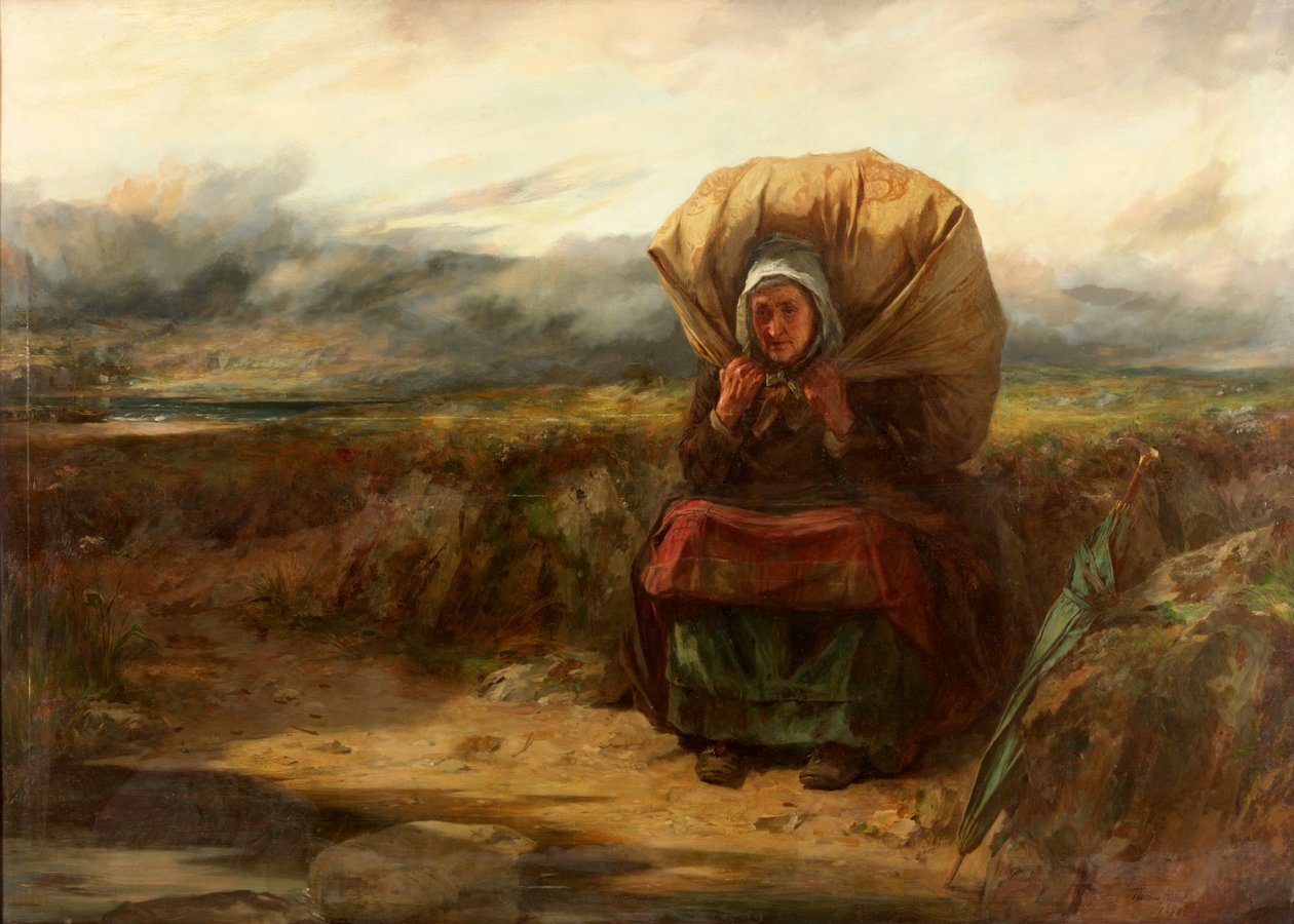 Ja monien vuosien taakalla, 1888 tekijältä Thomas Faed