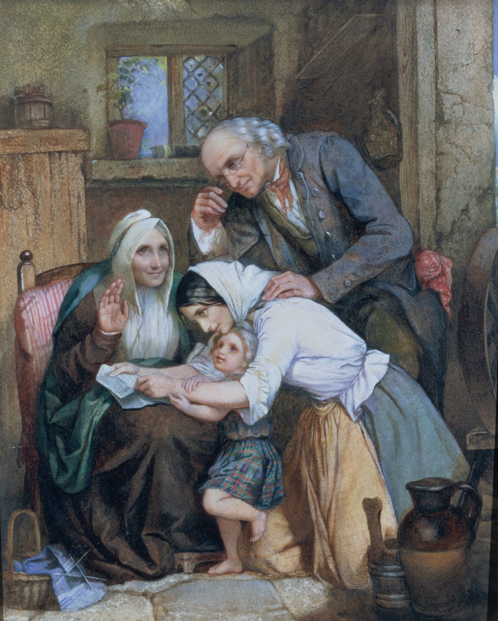 Hyviä uutisia, 1863 tekijältä Thomas Faed