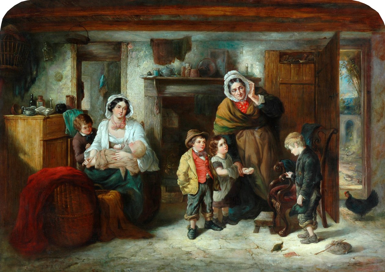 The Mitherless Bairn, 1851-93 tekijältä Thomas Faed