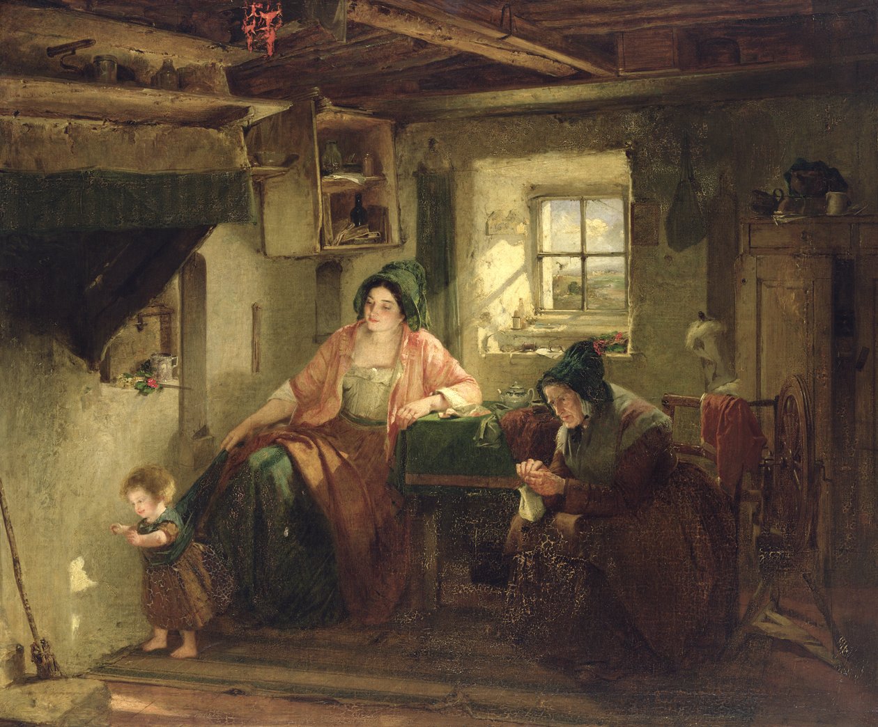 Auringonvalon säde, 1857 tekijältä Thomas Faed