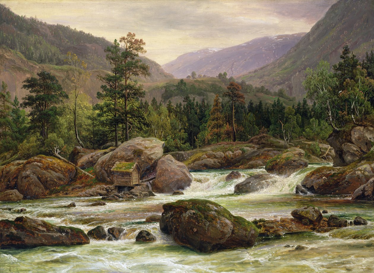Norjan vesiputous, 1840 tekijältä Thomas Fearnley