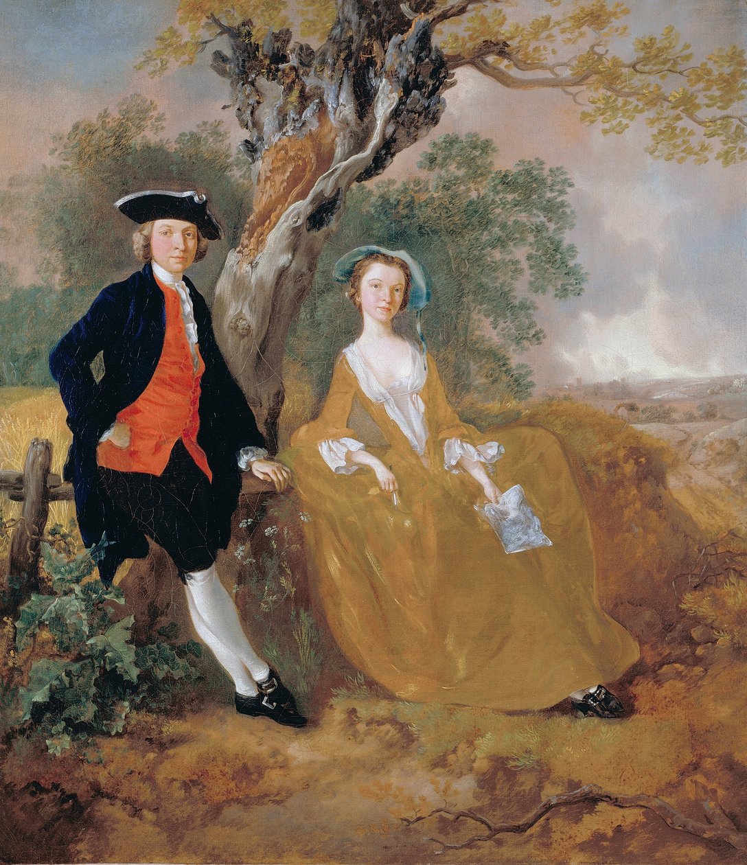 Pariskunta maisemassa tekijältä Thomas Gainsborough