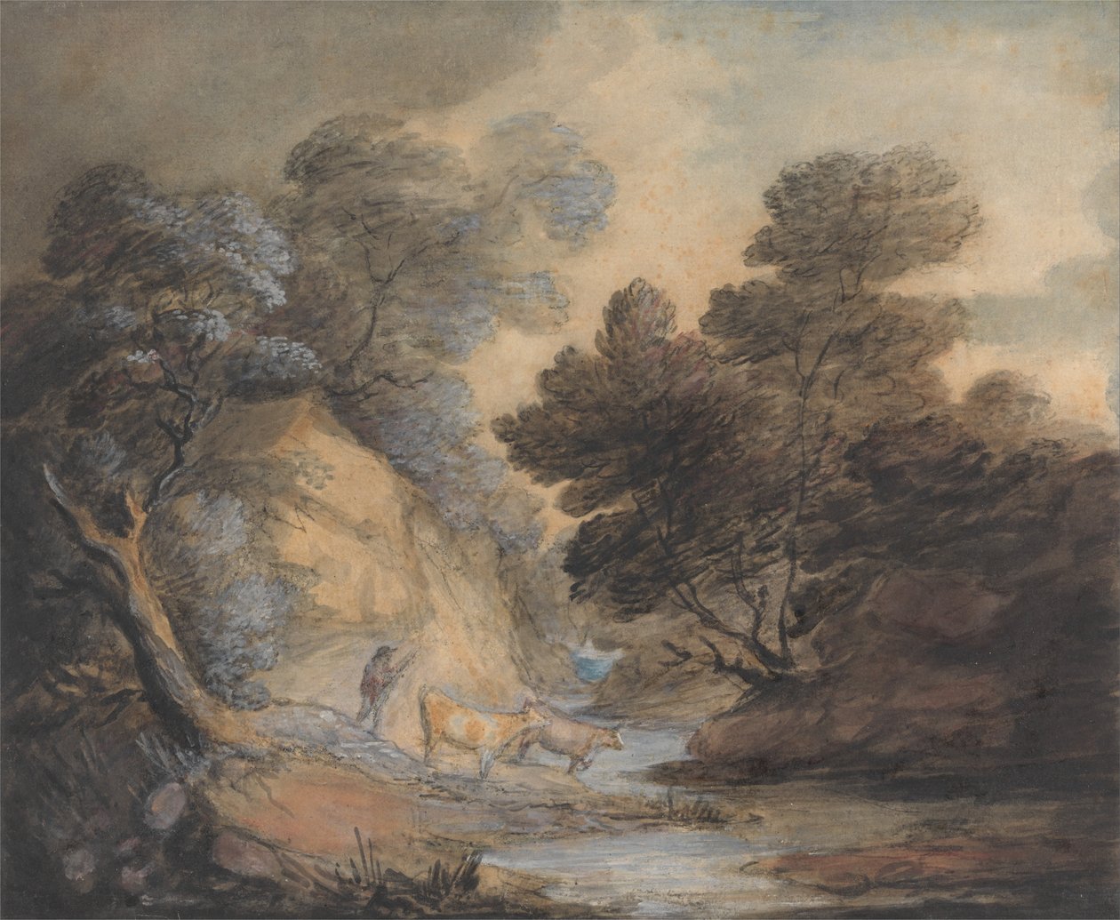 Karjan kastelu puron varrella tekijältä Thomas Gainsborough