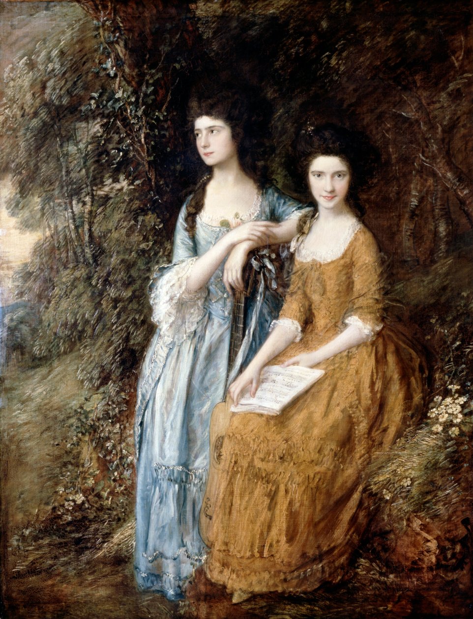 Elizabeth ja Mary Linley tekijältä Thomas Gainsborough