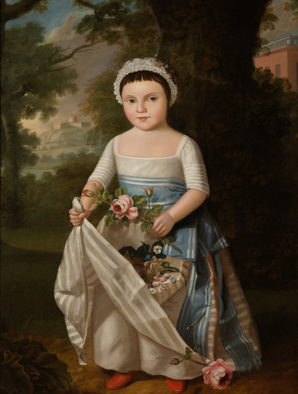 Tyttö ruusujen kanssa tekijältä Thomas Gainsborough