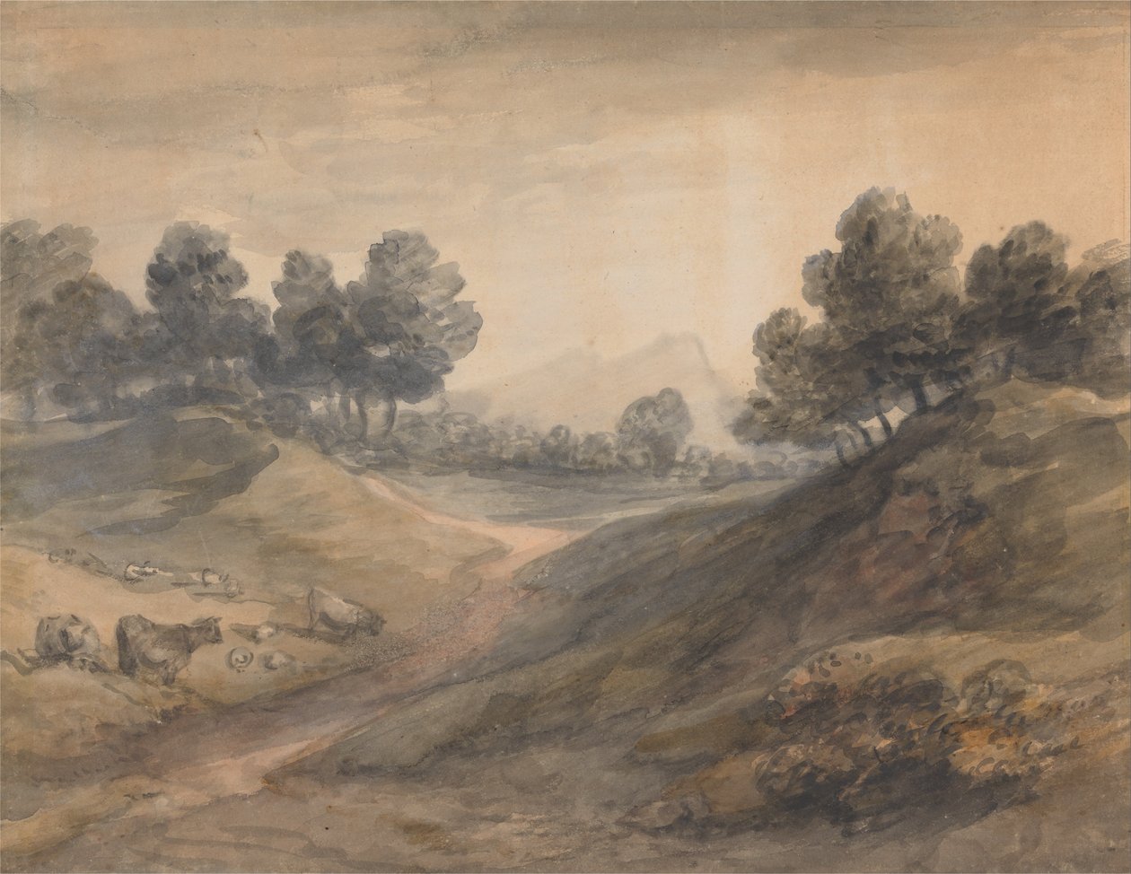 Maisema ja karja tekijältä Thomas Gainsborough